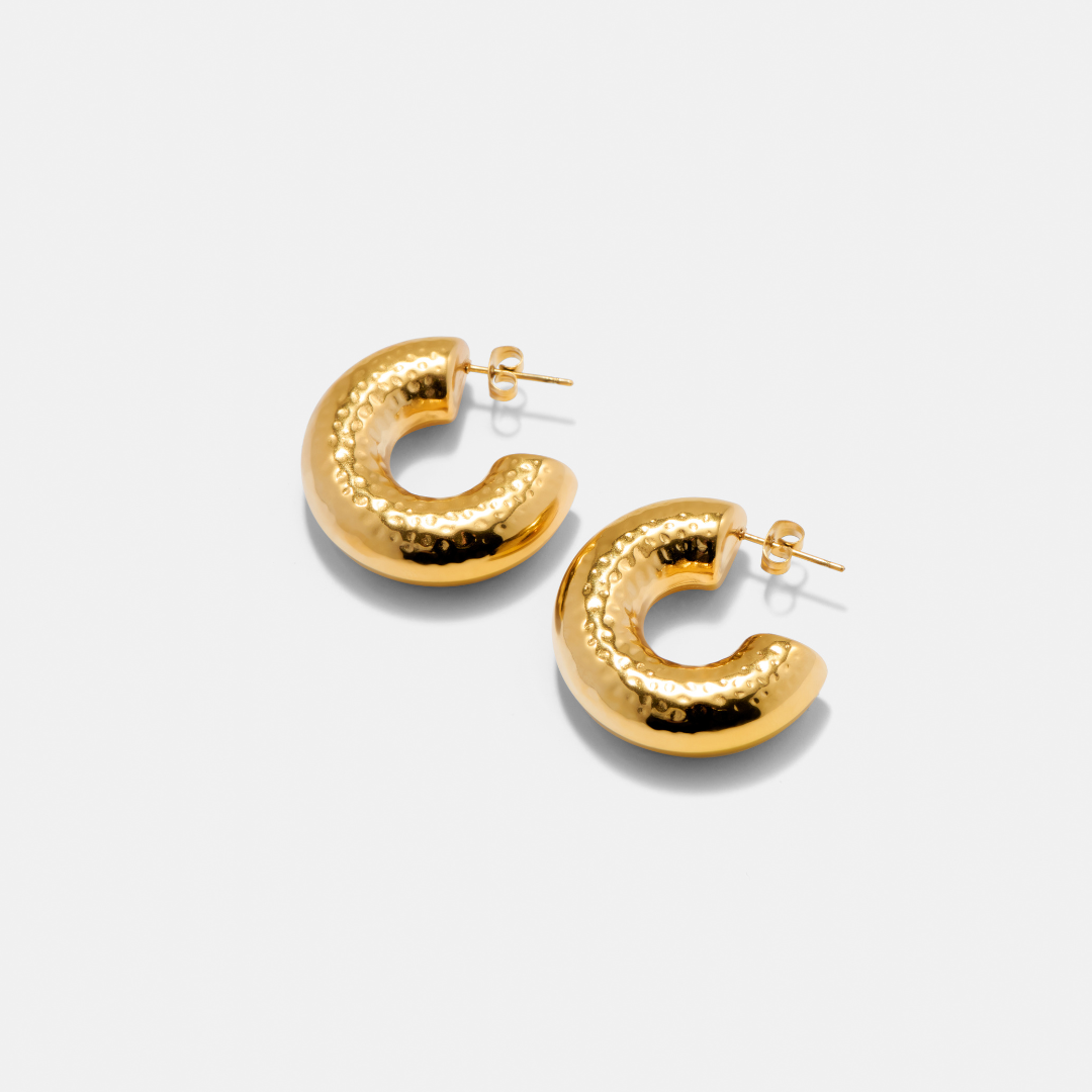 Celeste Chunky Hoops