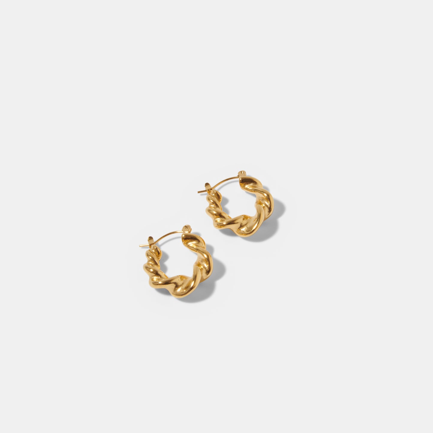 Mila Twist Gold Hoop Earrings