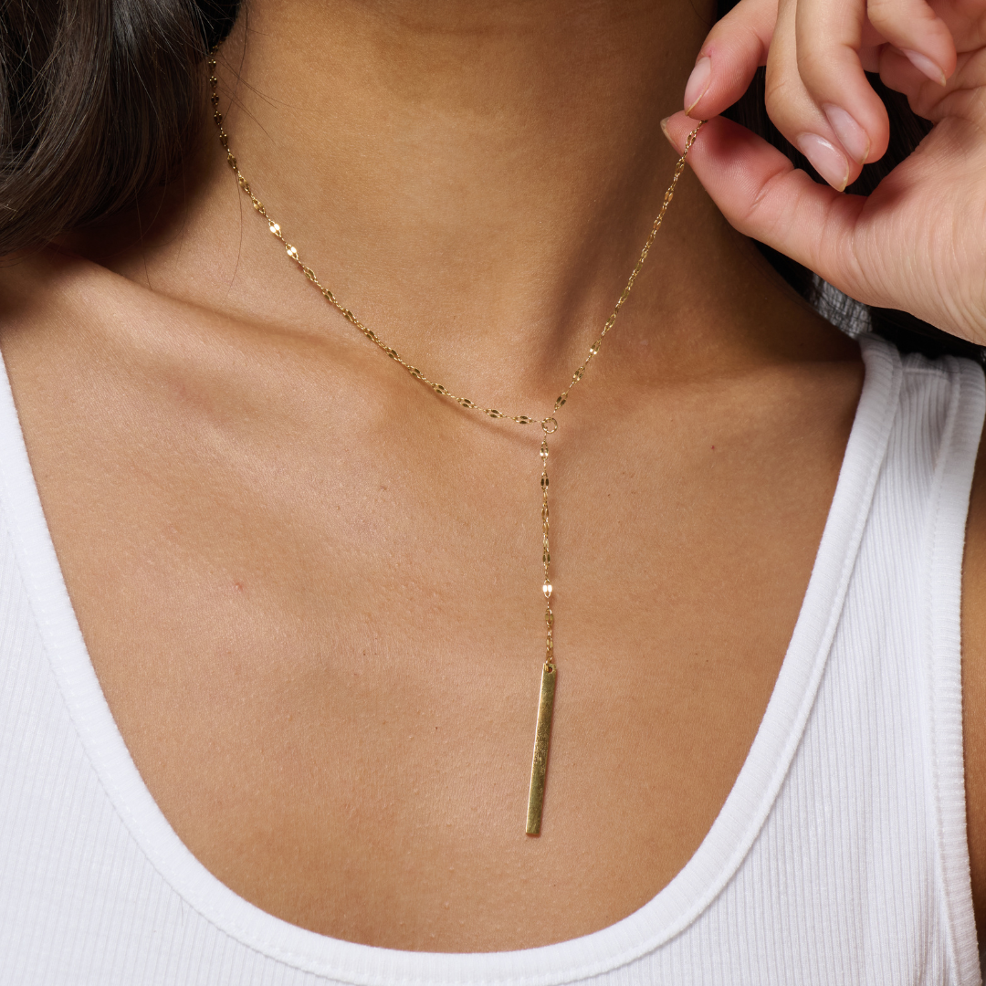 Amira Gold Y-Necklace