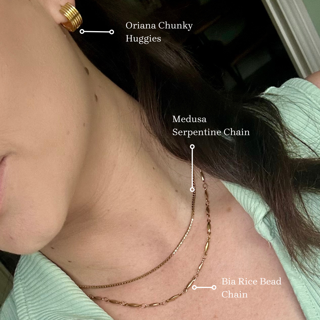 Medusa Serpentine Gold Chain