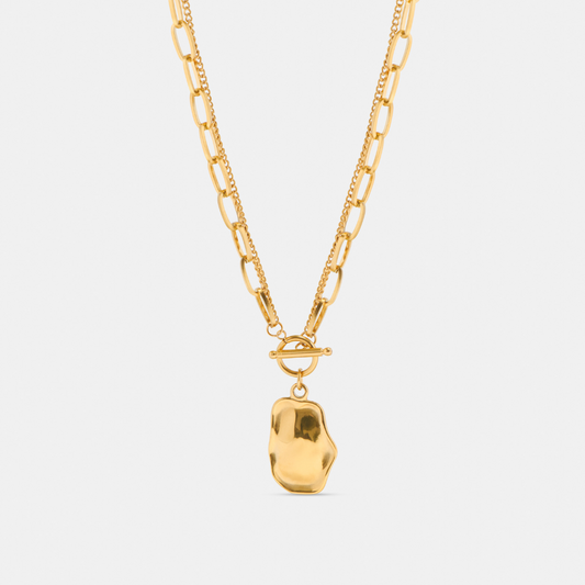 Cassandra Double Chain Pendant Necklace