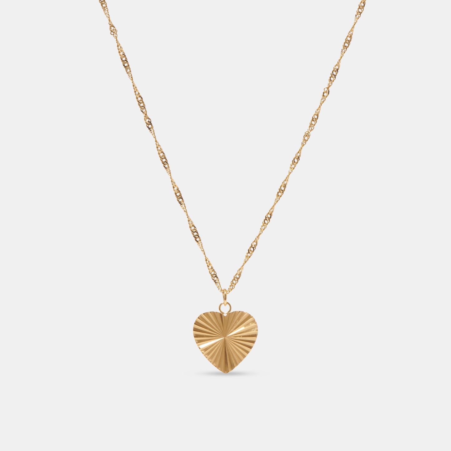 Theia Sunburst Heart Necklace