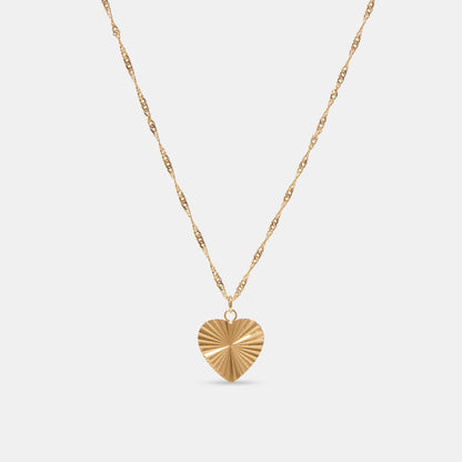 Theia Sunburst Heart Necklace