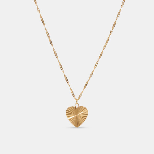 Theia Sunburst Heart Necklace