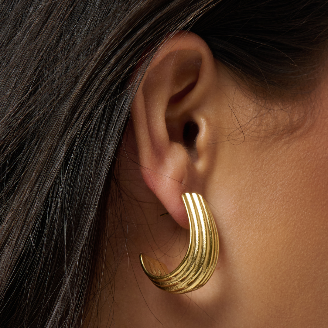 Zadie Art Deco Gold Earrings