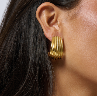 Zadie Art Deco Gold Earrings