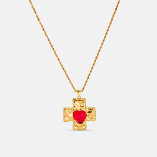 Odessa Cross Gold Necklace