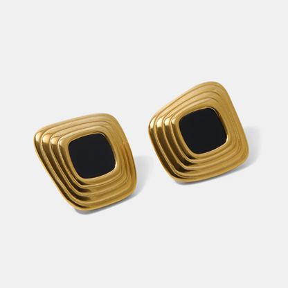 Ember Vintage Black Gold Earring