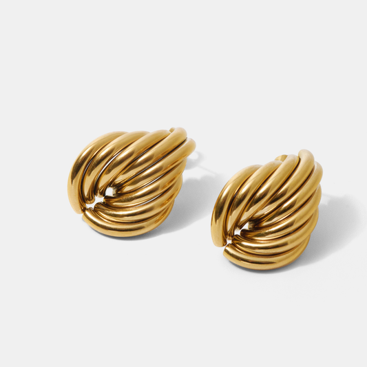 Aveline Tear Drop Gold Earrings