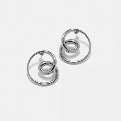 Aurora Swirl Silver Earrings