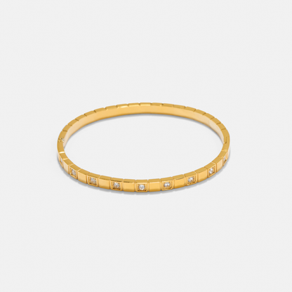 Laila Crystal Gold Bangle
