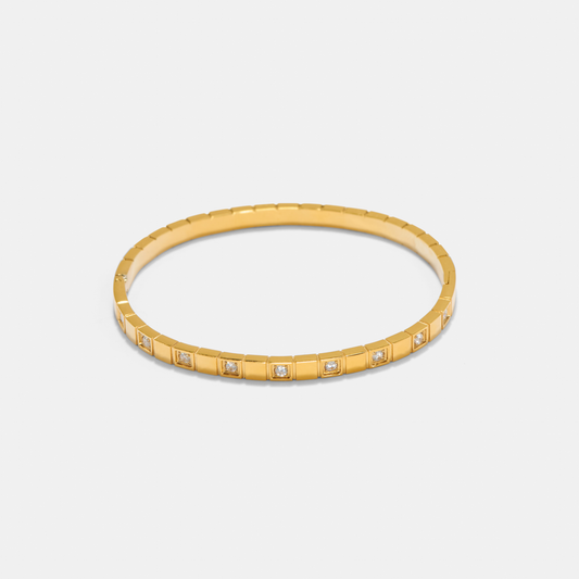 Laila Crystal Gold Bangle